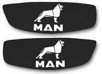 Door panels MAN TGL / TGM / TGS / TGX from 2012 Black Smooth