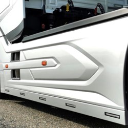 Polyester side skirt extension DAF XF / XG / XG+ LED lights