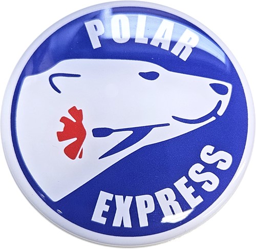 Naafsticker Polar Express blauw