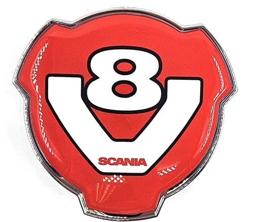Scania Grill Embleem V8 rood