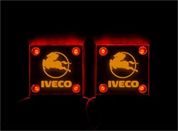 Set mit 2 Leuchtkästen Iveco Plexiglas