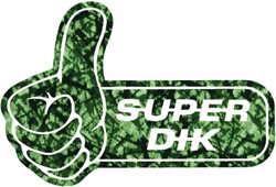 Sticker Super Dik Groen pluche