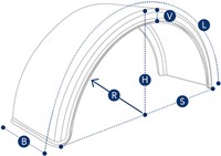 Plastic mudguard 430 x 2125 x 650 x 1300 x 690 x 75 mm-3