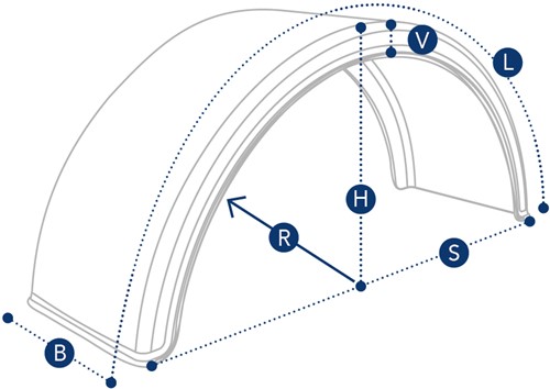 Plastic mudguard 430 x 2125 x 650 x 1300 x 690 x 75 mm-3