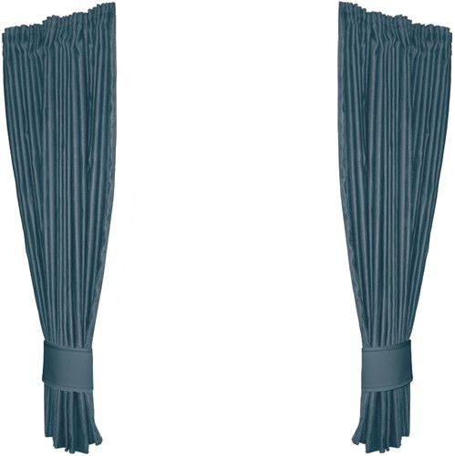 Set Seitenvorhänge Alcantara Dunkelblau 0011