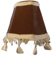 Dashboard lamp round luxury dark brown with white floss