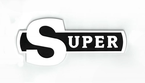 Embleem Super badge zwart-wit