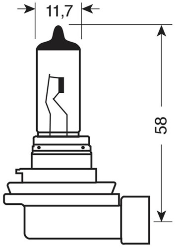 24V blue xenon look halogen bulb H11 70W-2