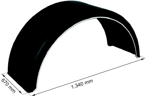 Kunststoffkotflügel 670 x 2125 x 650x1340x680x75 mm-2