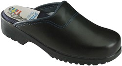 Strövels klompen met open hak zwart