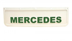 Set kleine Mercedes Spatlappen wit - groen met opgelegde letters