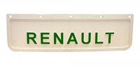 Satz Kleine RenaultSchmutzfänger Weiß - Grün mit auferlegten Briefe