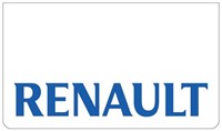 Set Mudflaps white Renault blue
