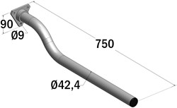 Mudguard bracket curved