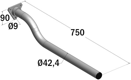 Mudguard bracket curved