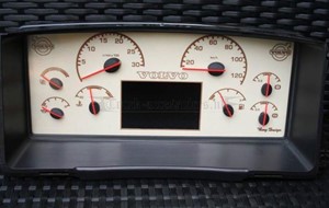 Dashboard clock Volvo FH / FM - Cream / Blue Truck Accessoires