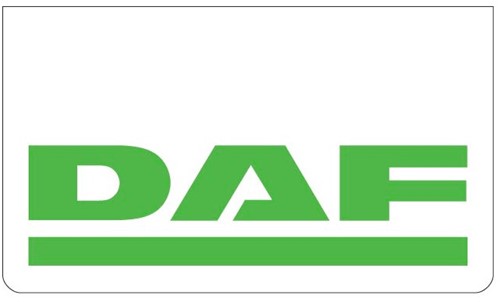 Set Mudflaps white DAF green