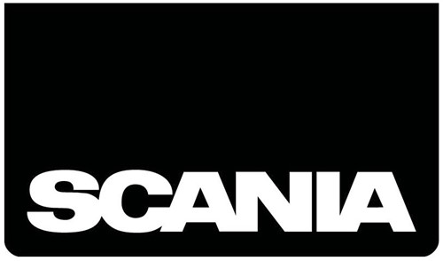 Set Mudflaps black SCANIA white