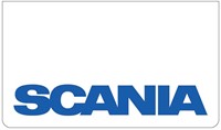 Set Mudflaps white SCANIA blue