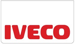 Set Mudflaps white Iveco red