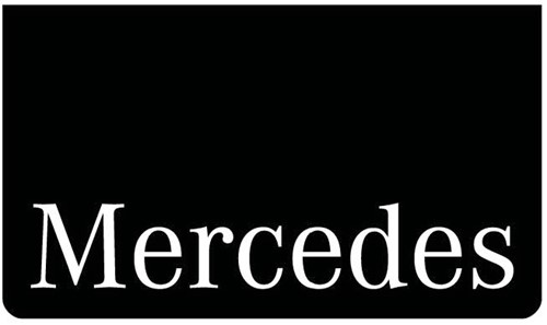 Set Spatlappen zwart Mercedes wit