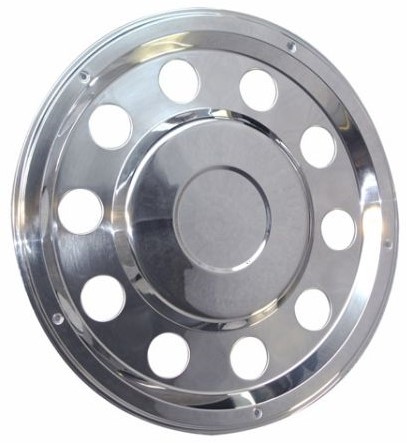 Standard-Edelstahl-Radkappe hinten, flach, mit Sicherungsring 22,5" 1 Stück