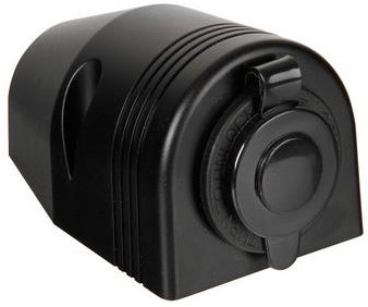 Cigarette plug surface mounted socket