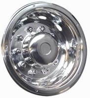 Edelstahl-Radkappe Luxus hinten 22,5 extra tief 1 Stück