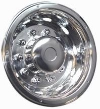 Edelstahl-Radkappe Luxus hinten 22,5 extra tief 1 Stück