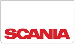 Set Mudflaps white SCANIA red