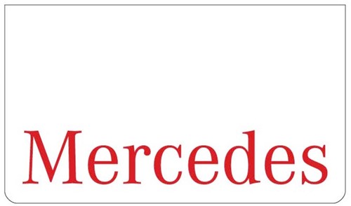 Satz Schmutzfänger weiß Mercedes rot