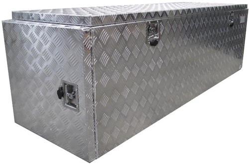 Aluminum checkerplate box - 1850x600x600
