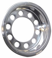 RVS wielring achter 22,5" met rand en gaten 1 stuk