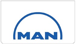 Satz Schmutzfänger weiß MAN blau