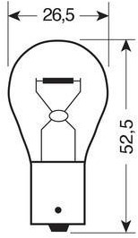 Glühbirne BAU15s 24V orange 21W-3