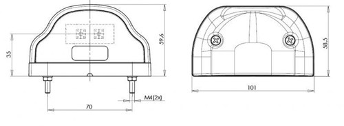 LED Kentekenplaatverlichting Rood-3
