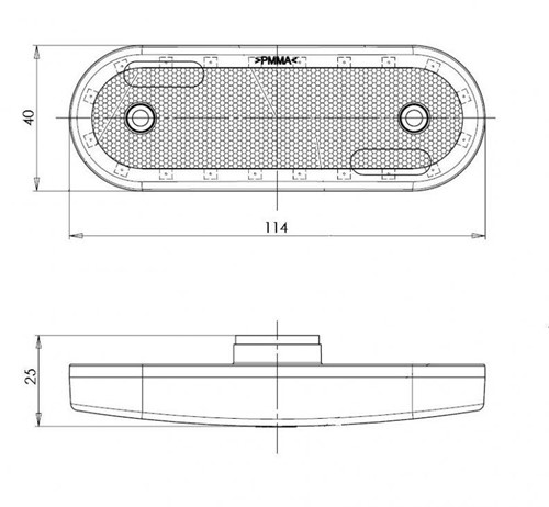 LED Markeerverlichting ovaal Wit-3