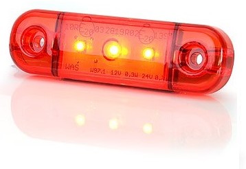 LED slanke Opbouw 3 LEDS Rood