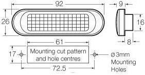 RVS Cover voor de 4 LEDS inbouw-3