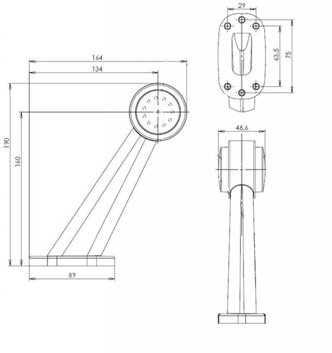 LED Breedtelamp 195mm rechts-3