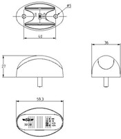 Surface mounted LED oval Orange-3