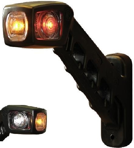 LED Breedtelamp haaks 185mm rechts