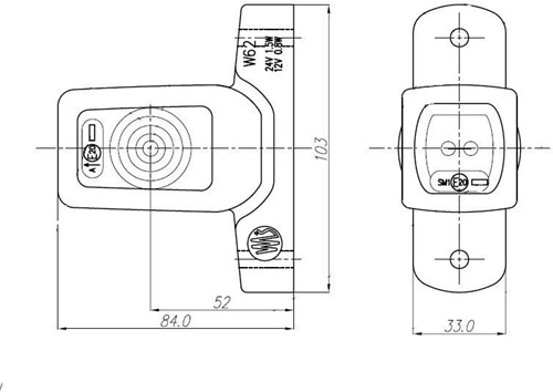 LED Breedte lamp 84mm-3