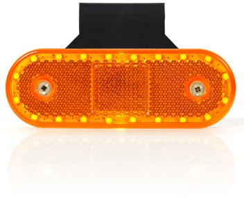 LED Markeerverlichting ovaal Oranje met bevestiging