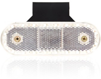 LED Marker light oval White with fixing