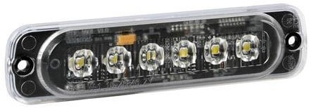 Multifunctionele flitser 6-LED wit 12/24V