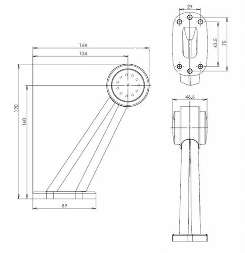 LED Begrenzungsleuchte 195mm links-2