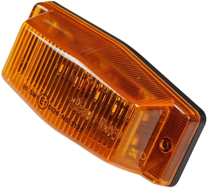 Full LED dubbelbrander met oranje lampglas Truck Accessoires