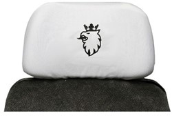 Headsupport cover Scania wide seat printed logo