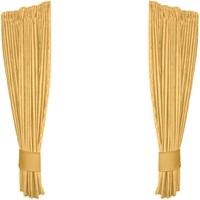 Set Side Curtains Alcantara Yellow 0007